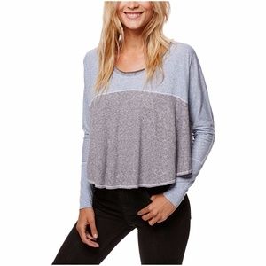 Free People Cloud Nine Slouchy Colorblock Shirt